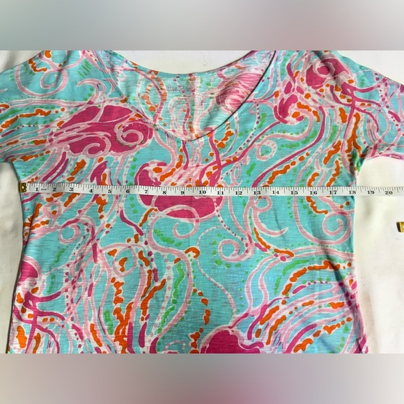 LILLY PULITZER Pink and Blue Jellies Be Jammin' Mini shirt Dress size XS - Picture 13 of 14